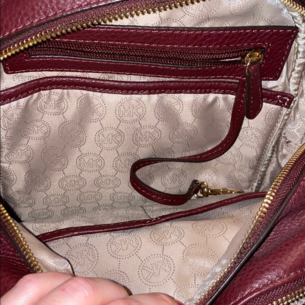 Michael Kors Burgundy Leather Backpack - Picture 3 of 3